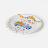 ブルーリトルカンプキンベビーシャワー紙プレート ペーパープレート (アングル)