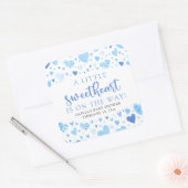 ブルーリトルスウィートバレンタインデーベビーシャワー スクエアシール (封筒)