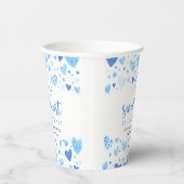 ブルーリトルスウィートバレンタインデーベビーシャワー 紙コップ (右)