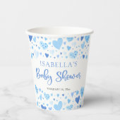 ブルーリトルスウィートバレンタインデーベビーシャワー 紙コップ (正面)