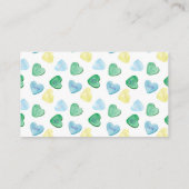 ブルーリトルスウィートベビーシャワーベビー 名刺 (裏面)