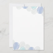 ブルーリトルテディベアベビーシャワー招待状 招待状 (裏面)