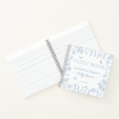 ブルーリトルバタフライ男の赤ちゃんシャワーゲストブック ノートブック (内部)