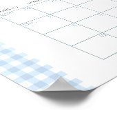 ブルーリトルバニー春ベビー期日カレンダー ポスター (角)