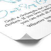 ブルーリトルブハロウィーン言わないベビー ポスター (角)