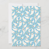 ブルーリトルブハロウィーン赤ちゃんシャワー サンキューカード (裏面)