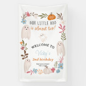 ブルーリトルブハロウィーン2回目の誕生日へようこそ 横断幕 (縦)