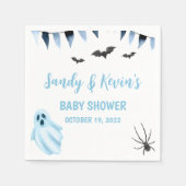 ブルーリトルブベビーシャワーペーパーナプキン スタンダードカクテルナプキン (正面)