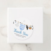 ブルーリトルブベビーシャワーラウンド フェイバータグ (インサイチュ)