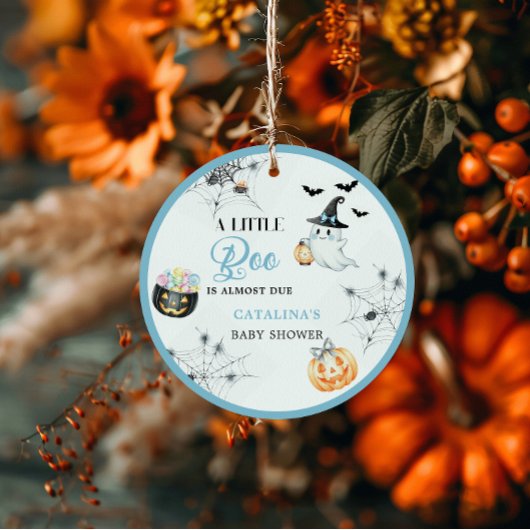 ブルーリトルブベビーシャワー フェイバータグ