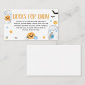 ブルーリトルブー幽霊ベビーシャワーブズベビー エンクロージャーカード (正面/裏面)