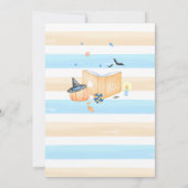 ブルーリトルブー ハロウィン ベイビー シャワー 招待状 (裏面)