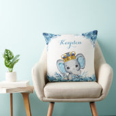 ブルーリトルプリンスフローラエレファントベビー  クッション (椅子)