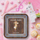 ブルーリトルベビーカウボーイウェスタンベビーシャワー ペーパープレート (パーティー)