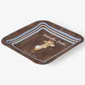 ブルーリトルベビーカウボーイウェスタンベビーシャワー ペーパープレート (傾斜あり)