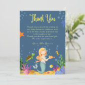 ブルーリトルマーメイドサンキューカード 招待状 (スタンド正面)