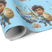 ブルーリトルライトプリムラッピング紙 ラッピングペーパー (ロールコーナー)