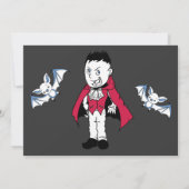 ブルーリトルヴァンパイアベビーシャワー招待状カード 招待状 (裏面)