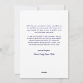 ブルーリネペット2フォトペットクリスマスホリデーカード シーズンカード (裏面)