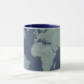 ブルーリネンの世界地図 マグカップ (中央)