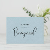 ブルーリネンの白い台本を私の花嫁に 招待状 (スタンド正面)