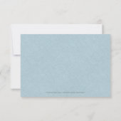 ブルーリネンシンプルブラックスクリプ結婚ト詳細 招待状 (裏面)