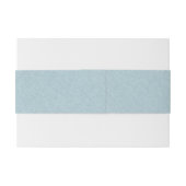 ブルーリネンミニマルテクスチャブラックスクリプト 招待状ベリーバンド (裏面例)