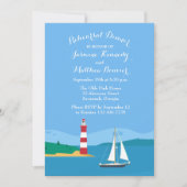 ブルーリハーサルディナ航海のーライトハウスシルボート 招待状 (正面)