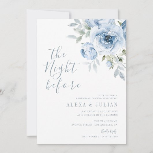 ブルーリハーサル前の夜 招待状 (正面)