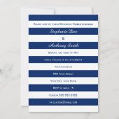 ブルーリハ王室のーサルストライプのディナー 招待状 (正面)