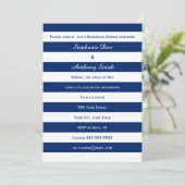 ブルーリハ王室のーサルストライプのディナー 招待状 (スタンド正面)