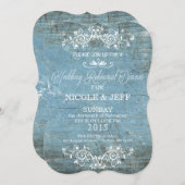 ブルーリハ素朴ーサルディナー招待状 招待状 (正面/裏面)