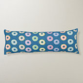 ブルーリバーシブル名前をカスタムするドーナツ抱き枕 ボディピロー (裏面)