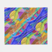 ブルーリバーブルーレイク フリースブランケット (正面(横))