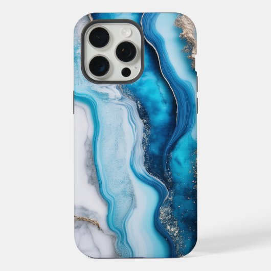 ブルーリバーマーブル iPhoneケース (裏面)