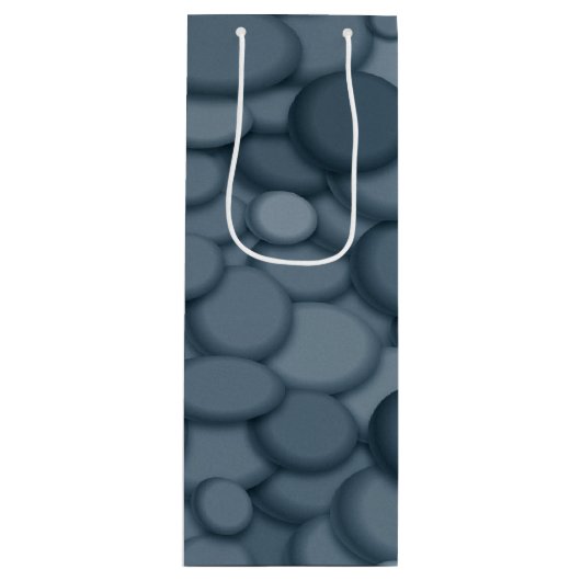 ブルーリバーロックピーブルズアート ワインギフトバッグ (正面)