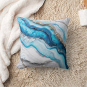 ブルーリバー大理石 クッション (ブランケット)