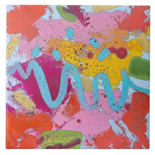 ブルーリバー6 x 6セラミックタイル タイル (正面)