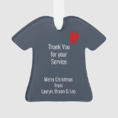 ブルーリプストップパーソナライズされた服制 オーナメント (裏面)