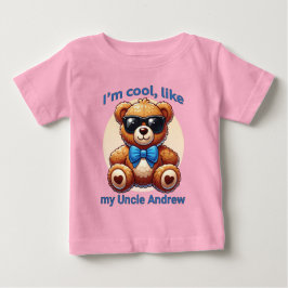 ブルーリボンのクールテディベア オリジナルデザイン対応可能 ベビーTシャツ