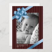 ブルーリボンのボウフレーム ホリデー ミラクル ベイビー ファースト シーズンカード (正面/裏面)