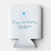 ブルーリボンの可愛い21歳の誕生日 名前入り 缶クーラー (裏面)