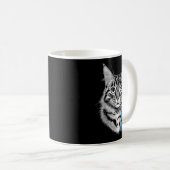 ブルーリボンサポーター 糖尿病啓発 猫 コーヒーマグカップ (正面右)