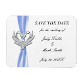 ブルーリボンシルバースワンズ日付磁石を保存 マグネット (横)