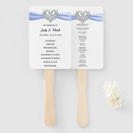 ブルーリボンシルバースワン結婚式 プログラムファン ハンドファン