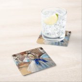 ブルーリボンダンサー、エドガー・デガ スクエアペーパーコースター (インサイチュ)