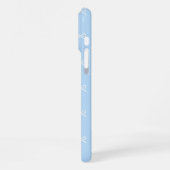 ブルーリボンパターンコケットガーリー春夏 iPhoneケース (左側面)
