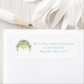 ブルーリボンフローラエレガント差出人住所ラベル ラベル (インサイチュ)