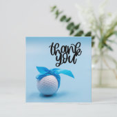 ブルーリボン付きゴルフボール サンキューカード (スタンド正面)