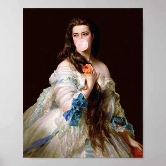 ブルーリボン付きバブルガムディバ ポスター (正面)